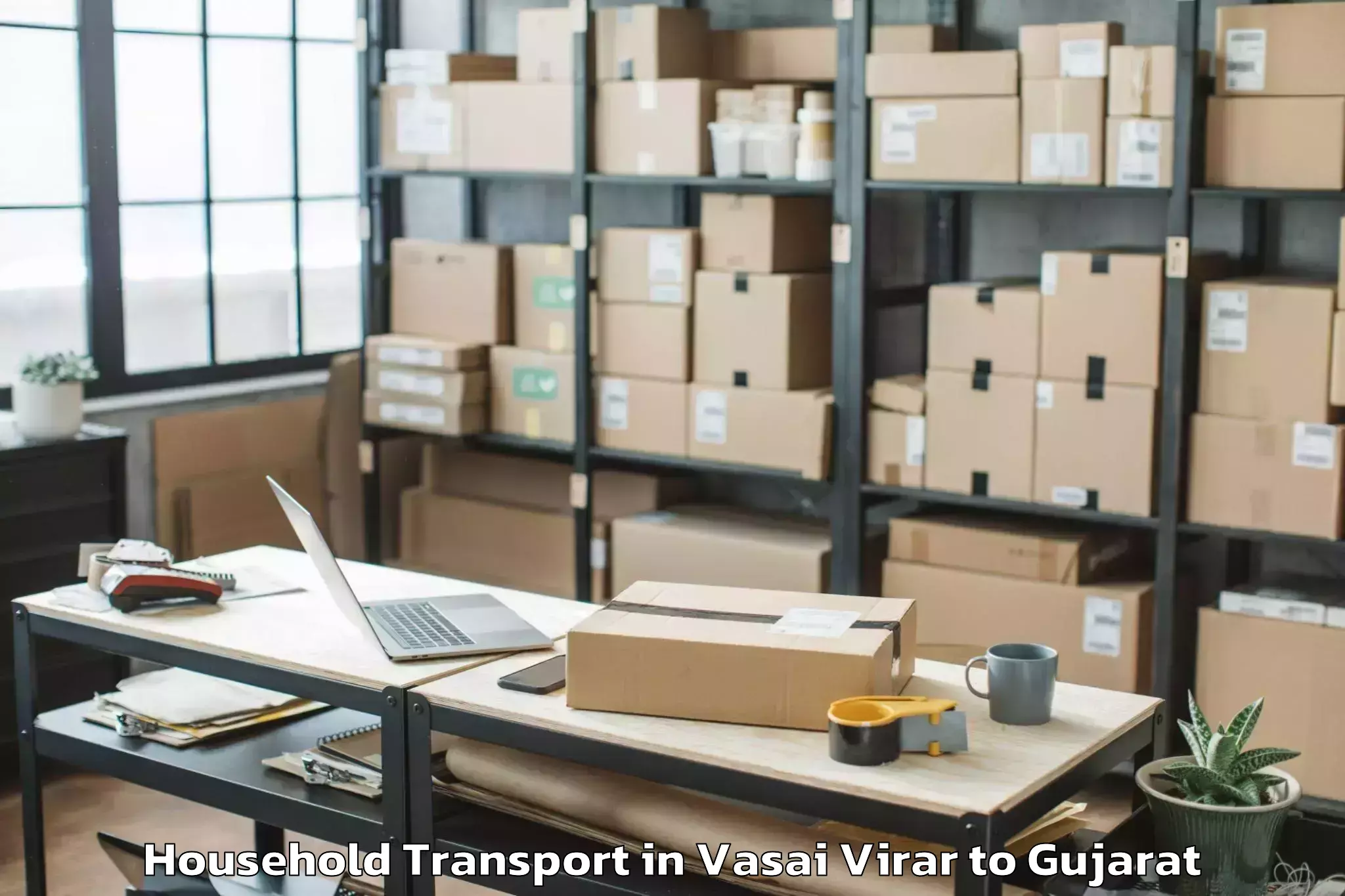 Affordable Vasai Virar to Pardi Household Transport